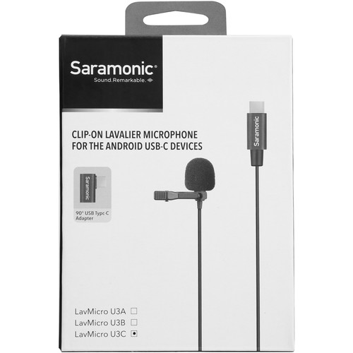 Saramonic LavMicro U3C 6m Lavalier Dual Microphone with Detachable Lightning Connectorfor Type C