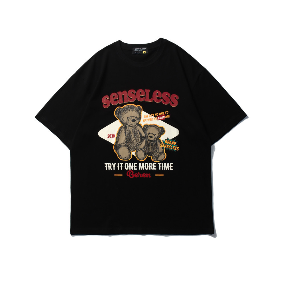 เสื้อ Oversize สกรีนลายการ์ตูนหมี แนวสตรีท