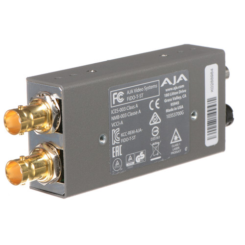 AJA FiDO-T 1-Channel 3G-SDI to Single-Mode LC Fiber Transmitter