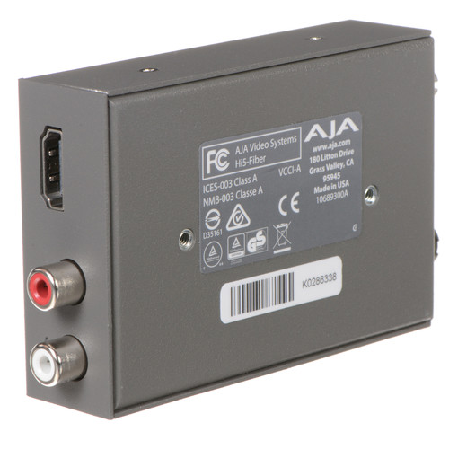 AJA HI5FIBER HD/SD-SDI Over Fiber to HDMI Video and Audio Mini-Converter
