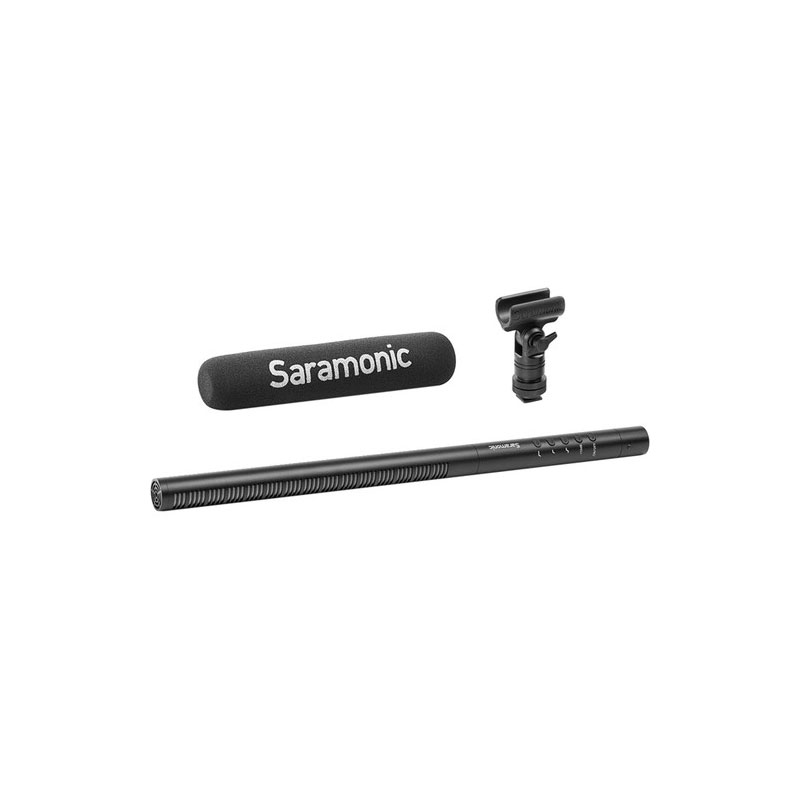 Saramonic SR-TM7 Super-Cardioid Broadcast XLR Shotgun Condenser Microphone with Built-in Rechargeable Battery, 15" Capsule
