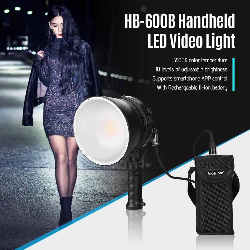 NiceFoto HB-600B Handheld Light ไฟสตูดิโอระดับมืออาชีพ