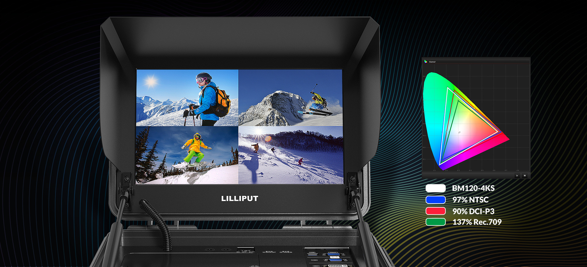 Switcher AVMatrix - PM1250 - 12.5" 4K monitor with 3D LUTS and HDR