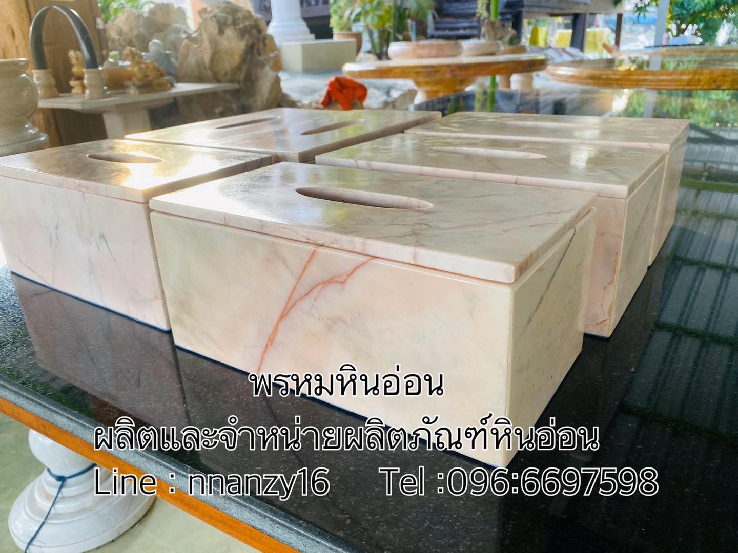 กล่องทิสชู่หินอ่อน