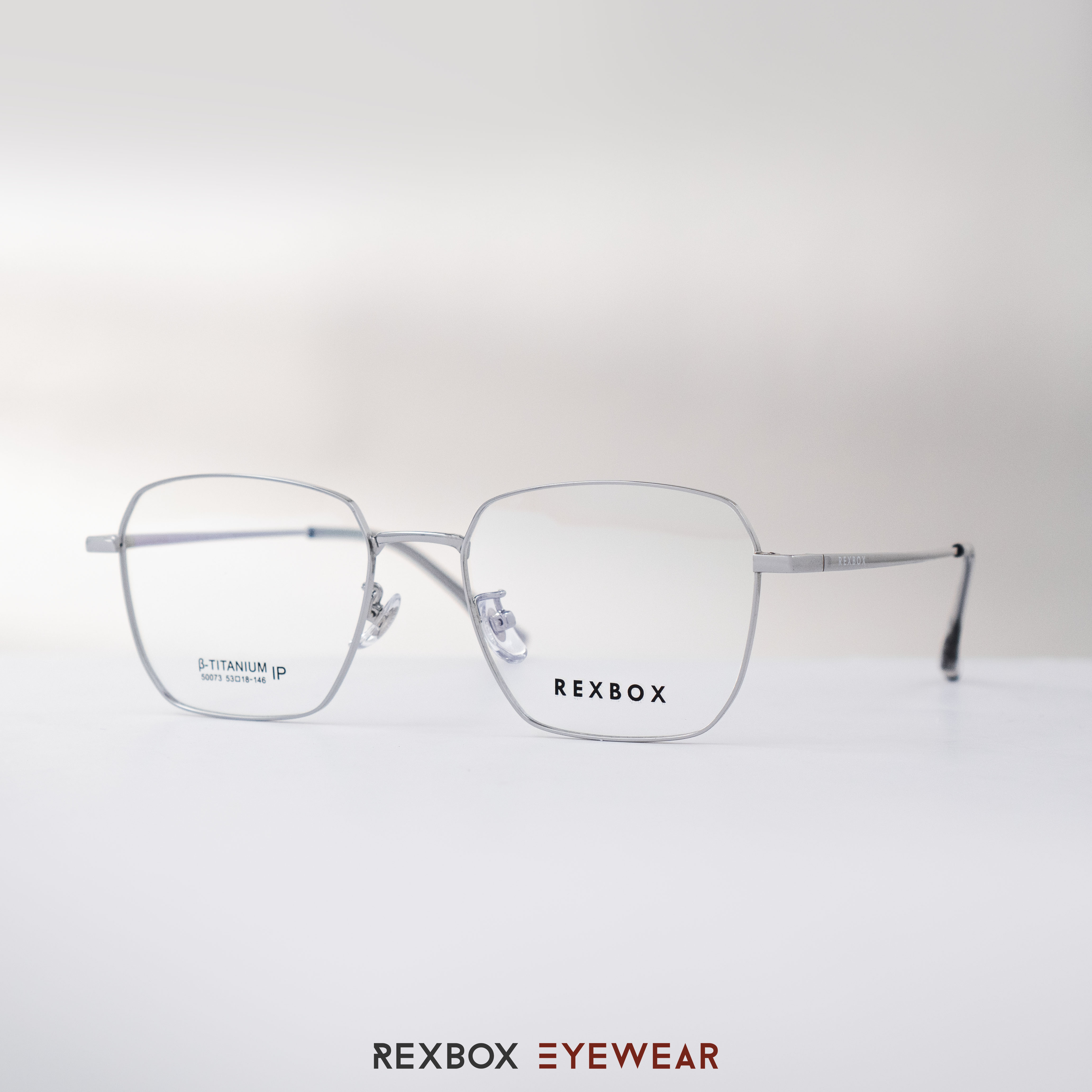 REXBOX รุ่น B-TITANIUM ไทเทเนียม พร้อมคลิปออน Polarized สีดำฉาบปรอทด้านหลังกันยูวี (50073-C2)