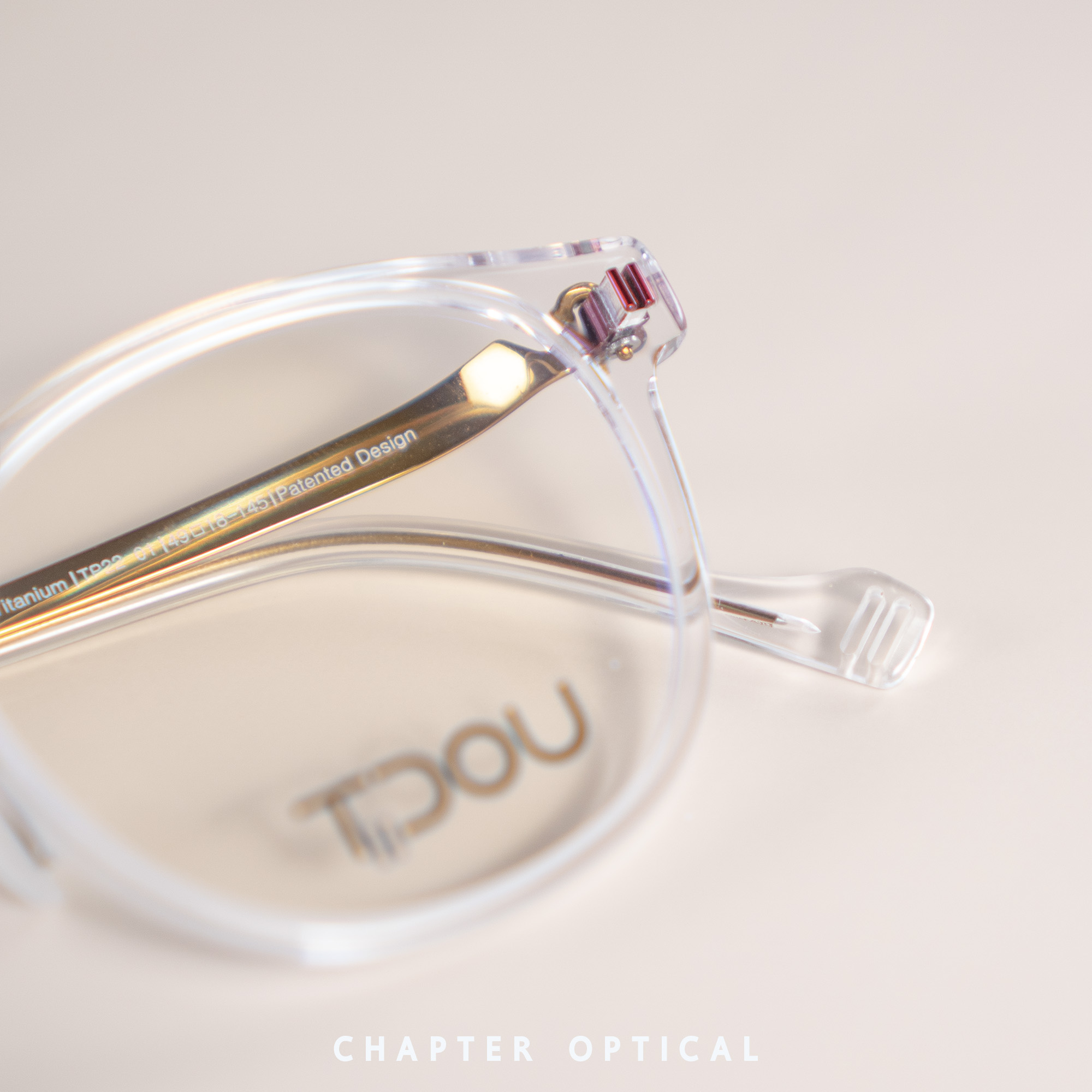 กรอบแว่น TiDOU | รุ่น TP22 รหัสสี 01 ไทเทเนี่ยมญี่ปุ่น แว่นไร้สกู Screwless น้ำหนักเบา