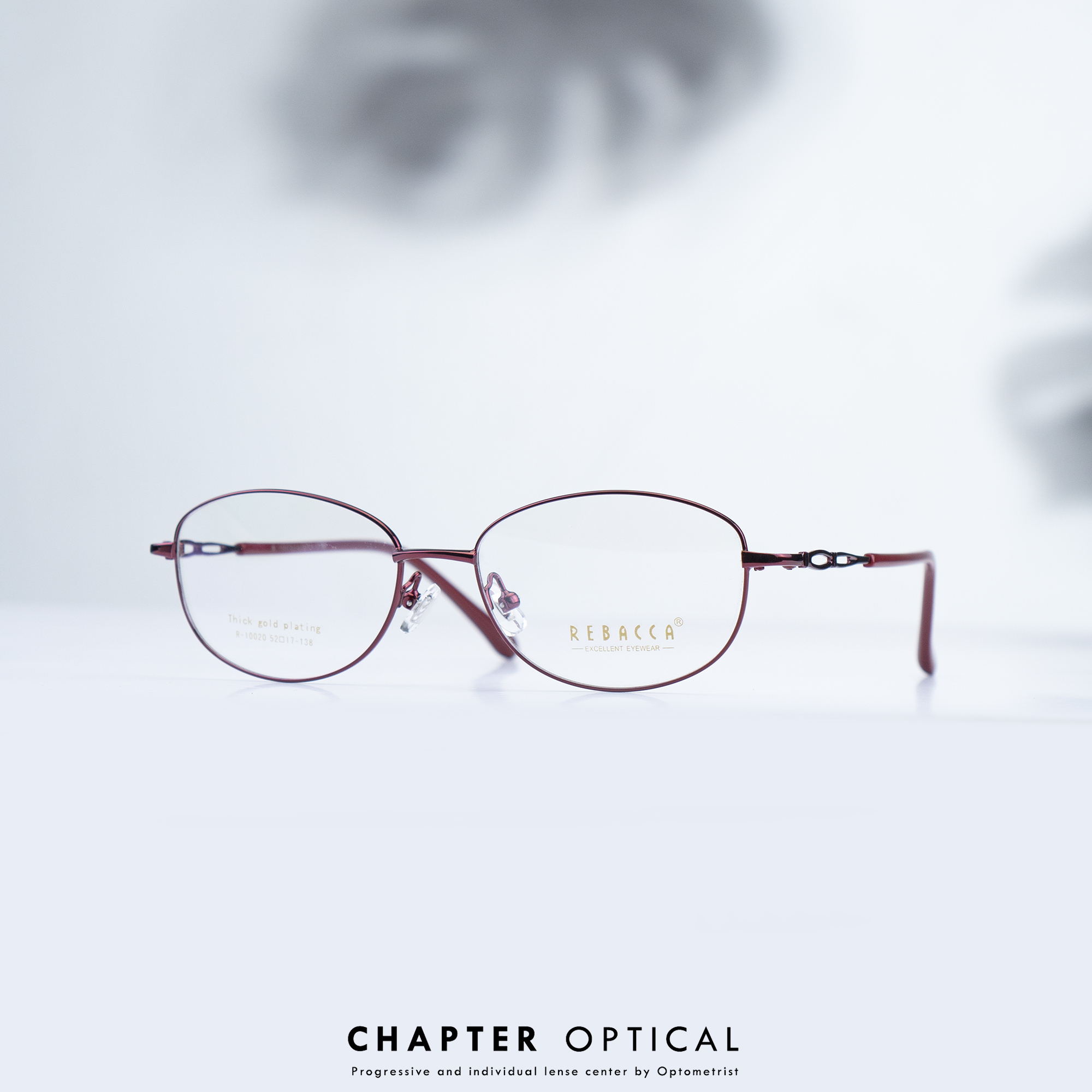 กรอบแว่นแฟชั่น รุ่น R-10020-C.red ( พร้อมเลนส์สายต 1990 บาท )