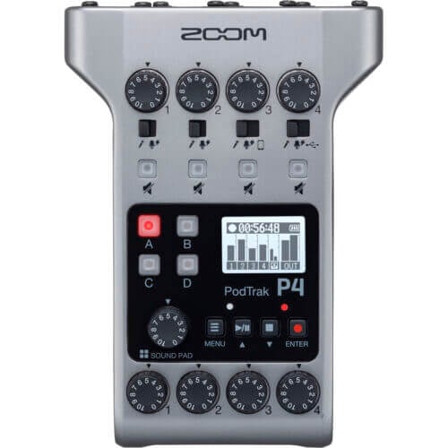 Zoom PodTrak P4 Portable Multitrack Podcast Recorder (ประกันศูนย์)