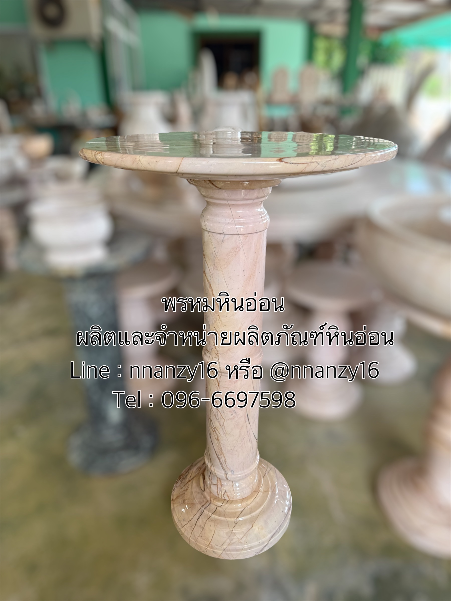 เสาหินอ่อนสูง100ซม หน้า60ซม