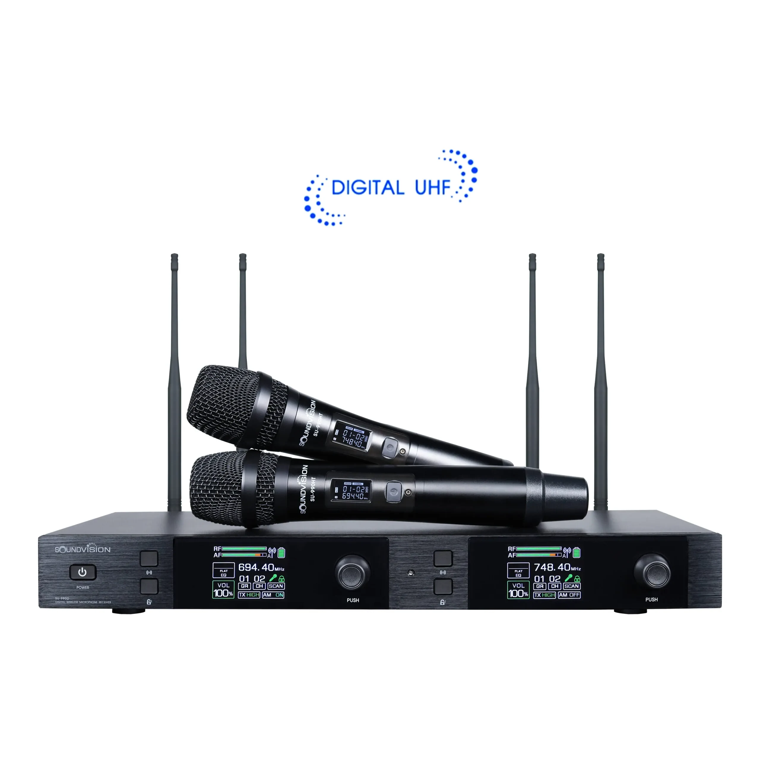 SOUNDVISION SU-990D/HT ชุดไมค์ลอย ดิจิตอล มือถือคู่ ย่าน UHF