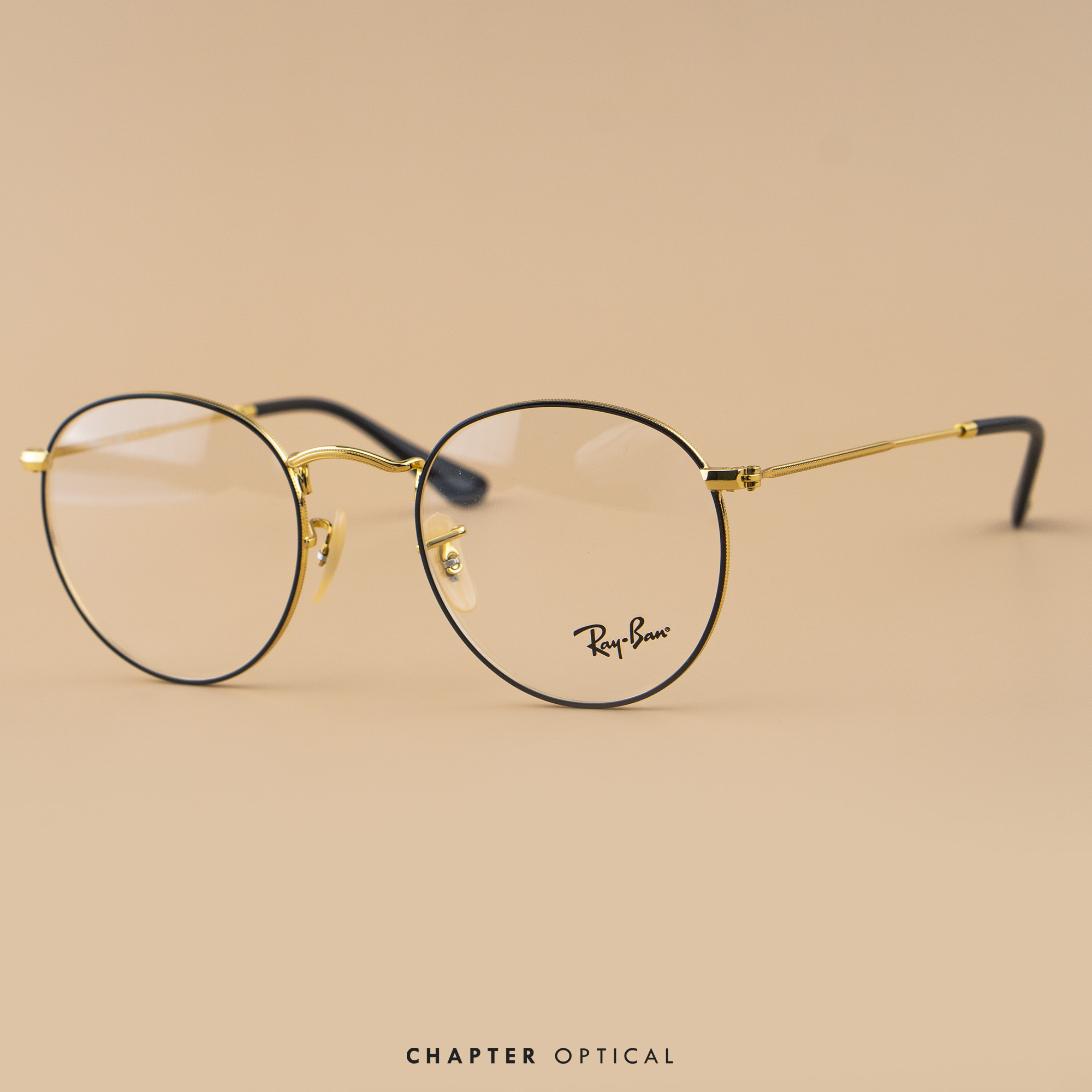 Rayban - Round Metal (Black-Gold)