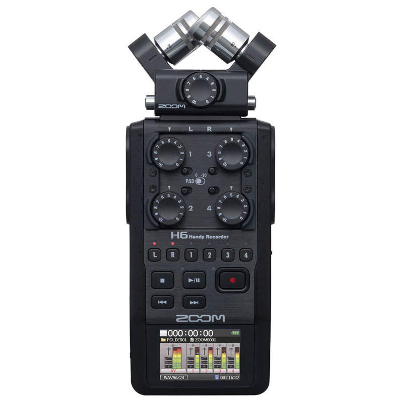 Zoom H6 Black Multi Track Handy Recorder