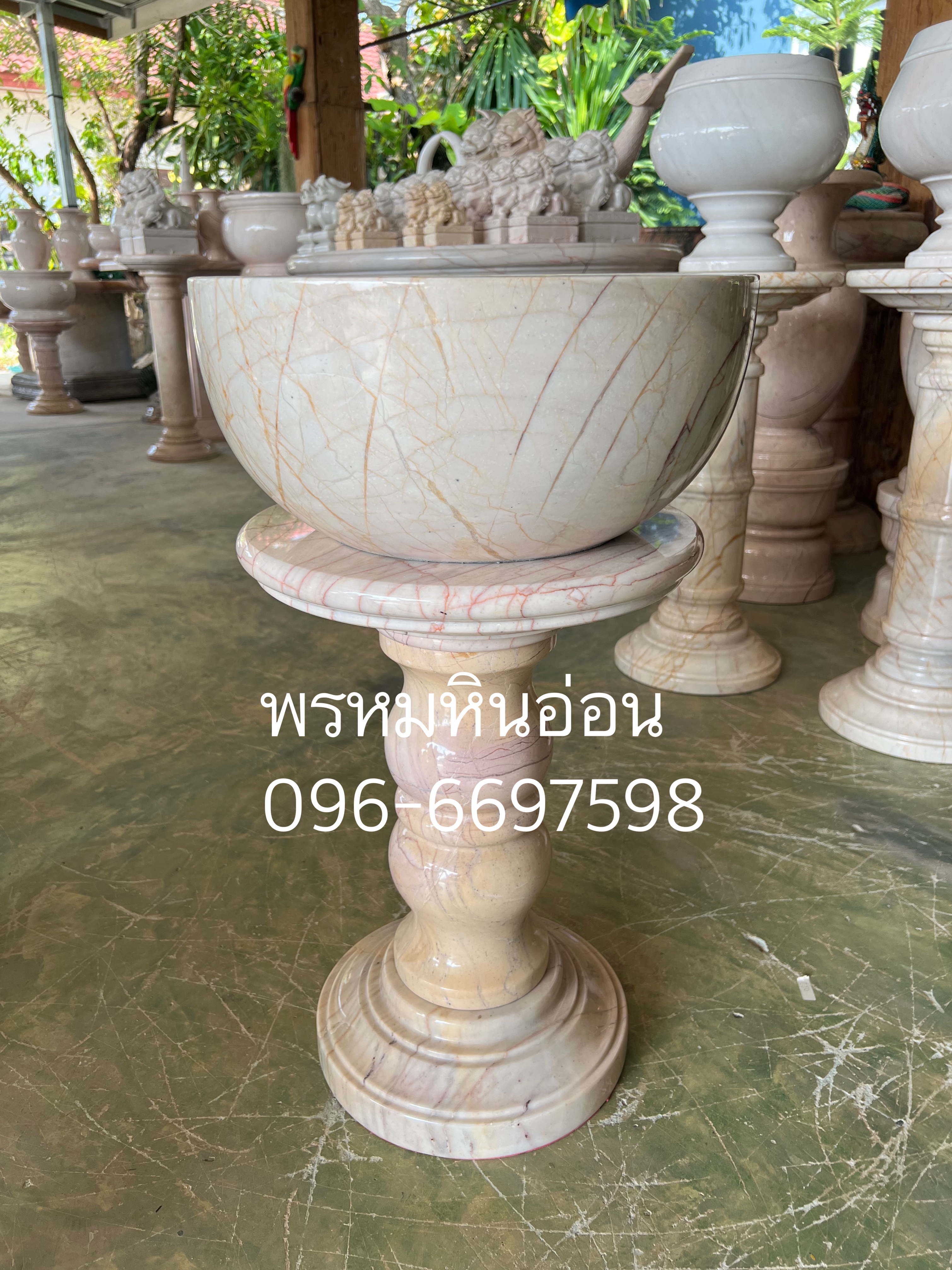 อ่างหินอ่อน40ซมพร้อมขาตั้ง