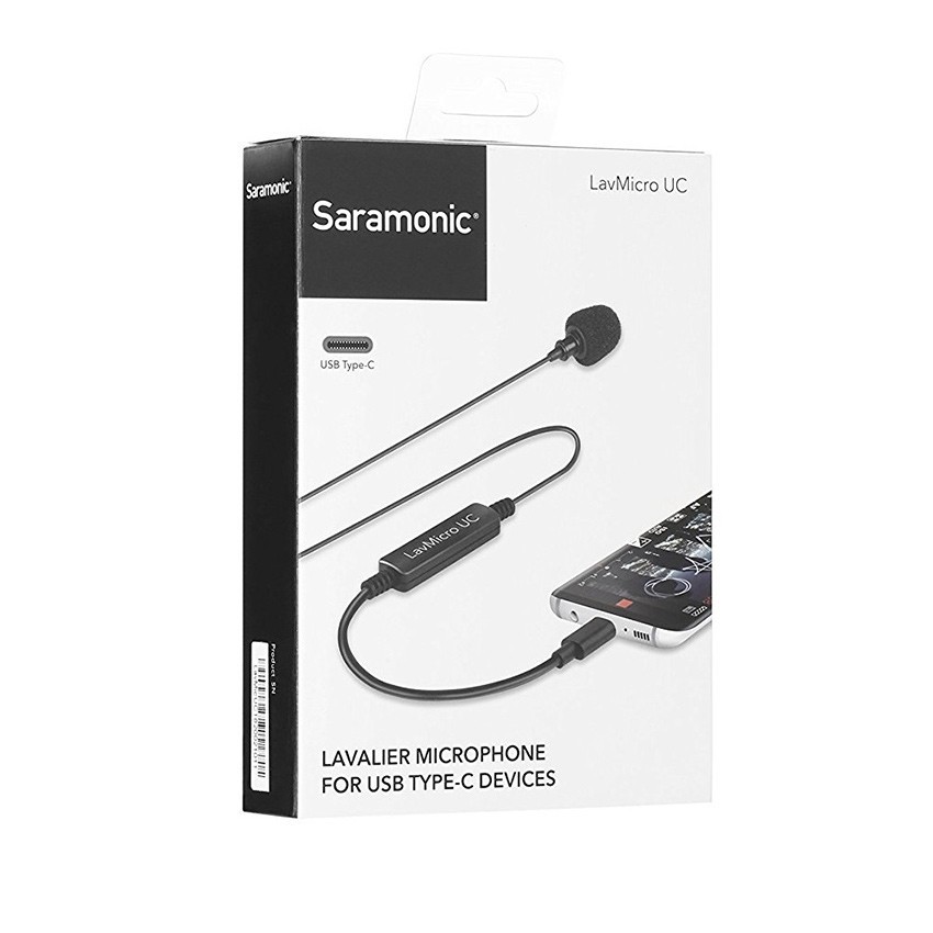 Saramonic LavMicro UC LavMicro-UC Broadcast-Quality Lavalier Omnidirectional Microphone for USB Type-C Devices