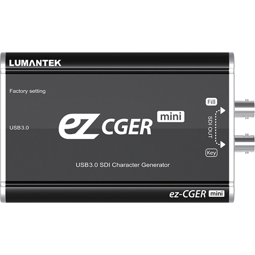 Lumantek ez-CGER mini Live HD-SDI USB Fill/Key and CG Generator with CGER Software