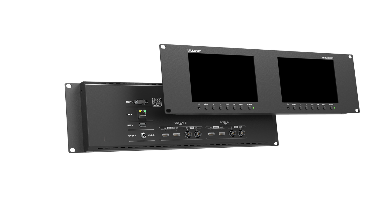Lilliput RM-7029S-HDR Dual 7 inch 3RU rackmount SDI monitor with HDR