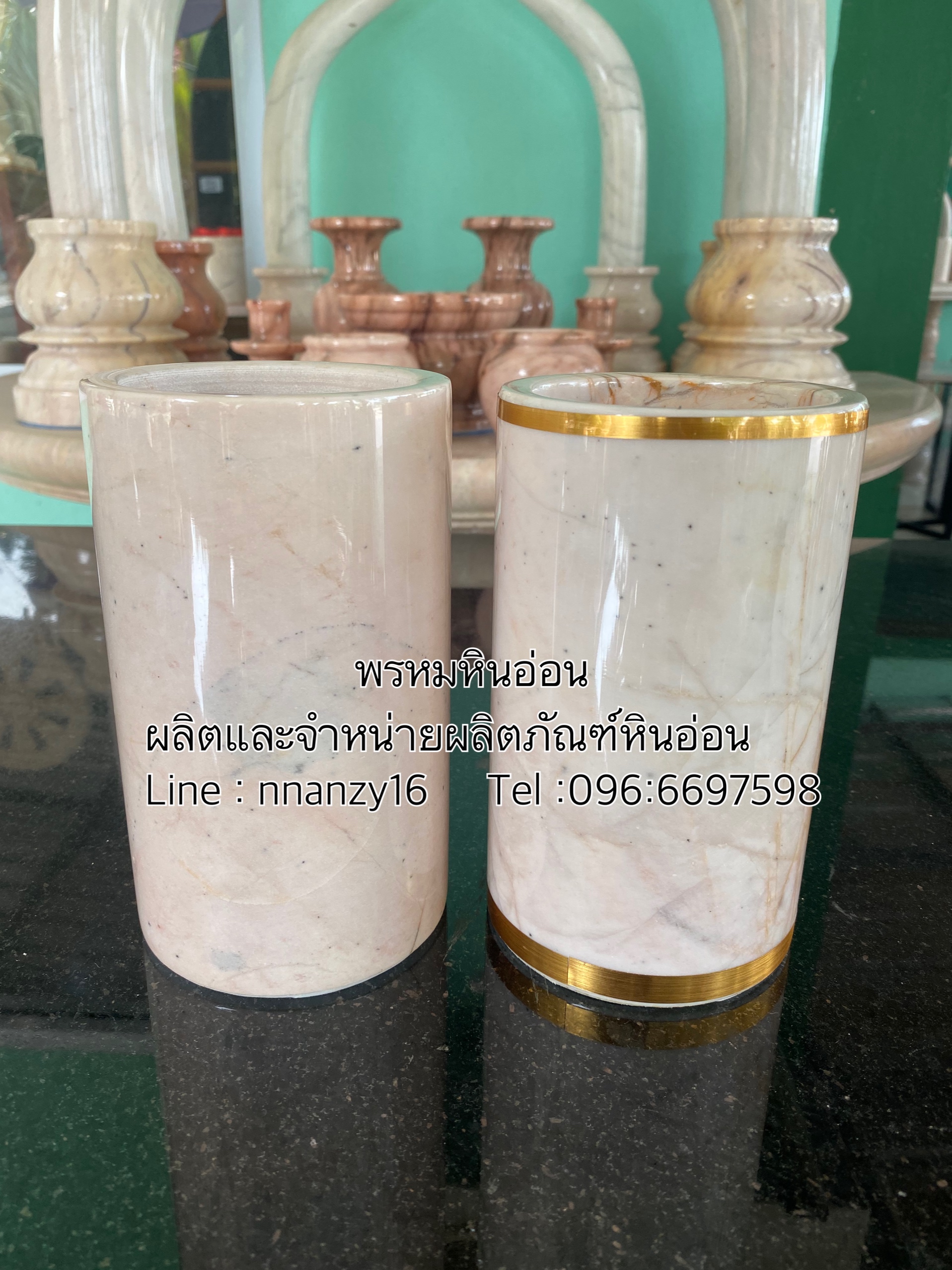 แจกันหินอ่อน(ทรงกระบอก)
