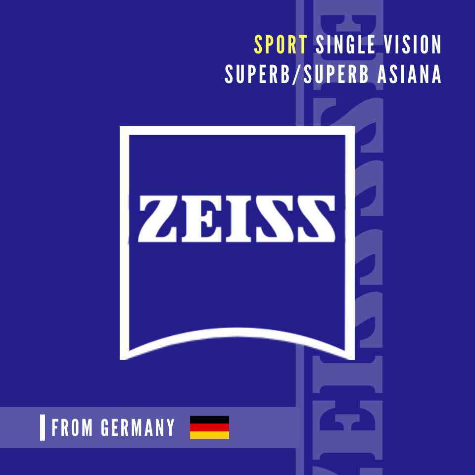 ZEISS SUPERB/SUPERB ASIANA Sport Tint / Polarized เลนส์สายตาไซส์ สำหรับแว่นกันแดด ใส่เล่นกีฬากลางแจ้ง