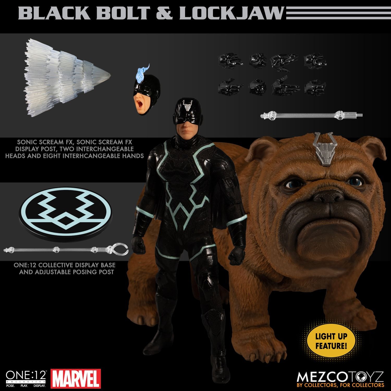 [2020.08] Mezco One:12Collective Marvel Black Bolt & Lockjaw Set