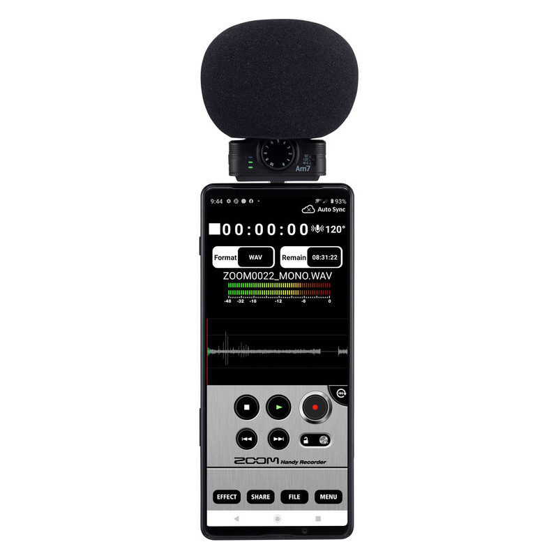 Zoom Am7 Mid-Side Stereo Microphone For Android USB-C Connector