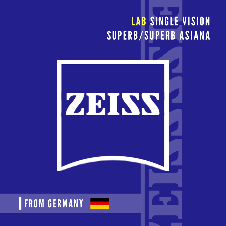 ZEISS FREEFORM SUPERB/SUPERB ASIANA Lab เลนส์สายตาไซส์ ปรับตัวง่าย สบายตา แม้ค่าสายตาสองข้างต่างกันมาก (สั่งขัด)