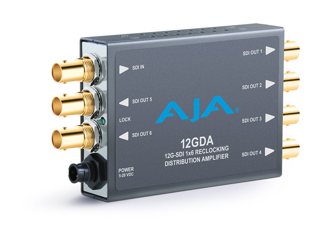 AJA 12GDA 12G/6G/3G/HD/SD-SDI Distribution Amplifier