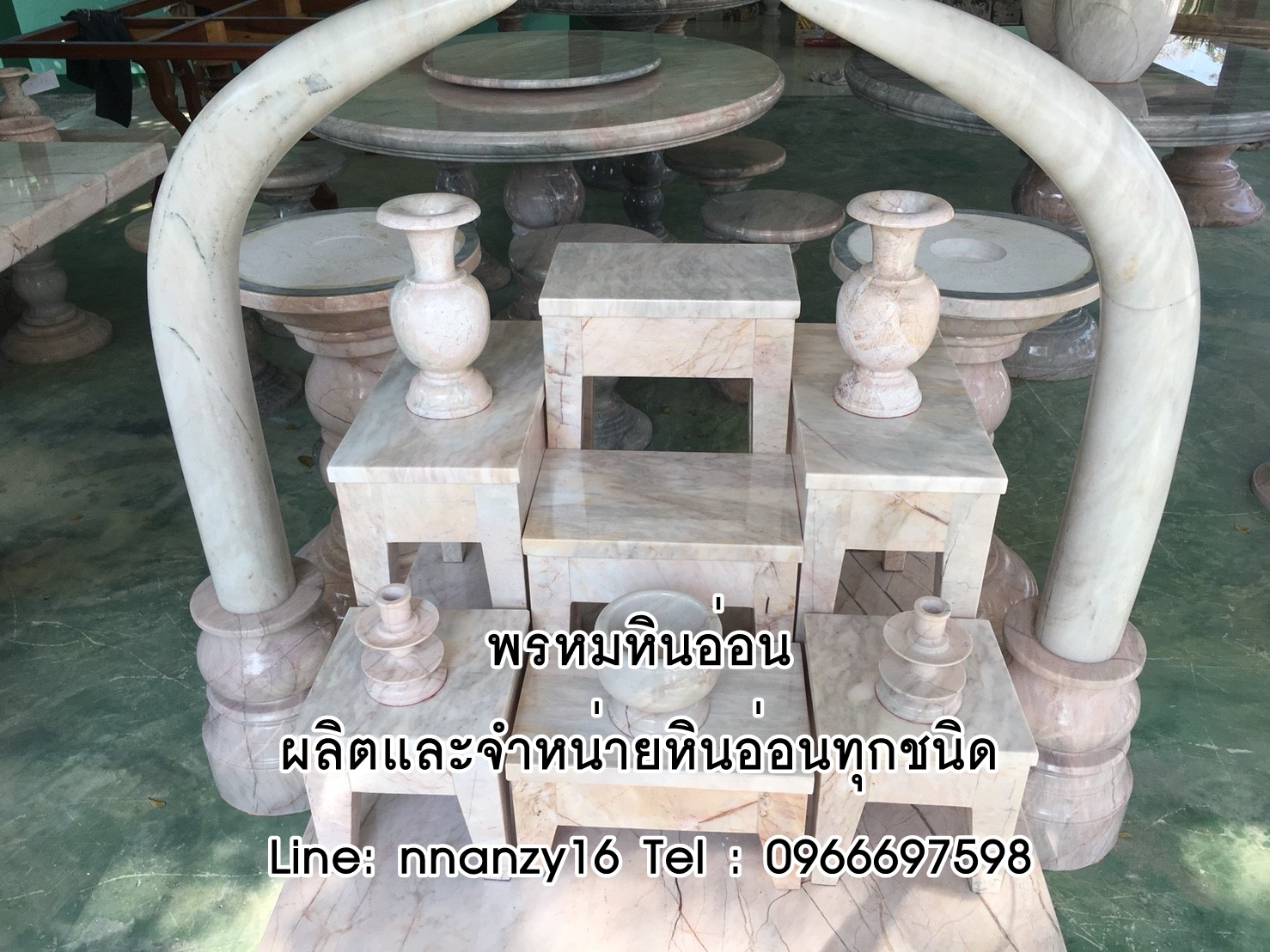 โต๊ะหมู่บูชาชุด7ทรงโมเดิร์น