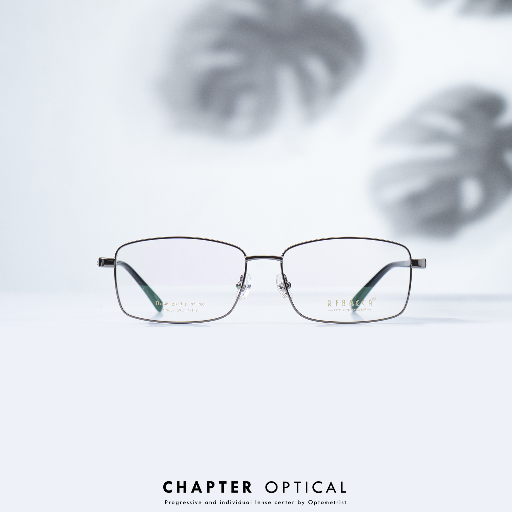 กรอบแว่นแฟชั่น รุ่น R-9857-C.black ( พร้อมเลนส์สายต 1990 บาท )
