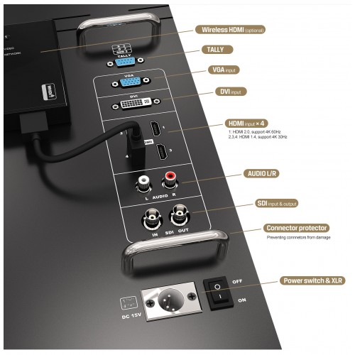 Lilliput BM150-4KS - 15.6" 4K INPUT OUTPUT