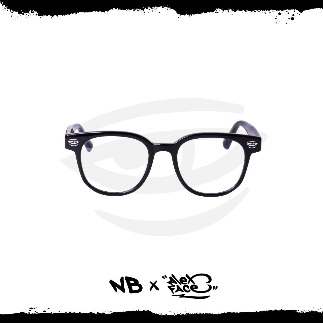New Balance Eyewear x Alex Face กรอบสายตาสีดำ + เลนส์กรองแสง Blue Light Included
