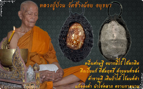 เบี้ยแก้เศรษฐี หลวงปู่ป่วน ถิรธัมโม วัดช้างน้อย