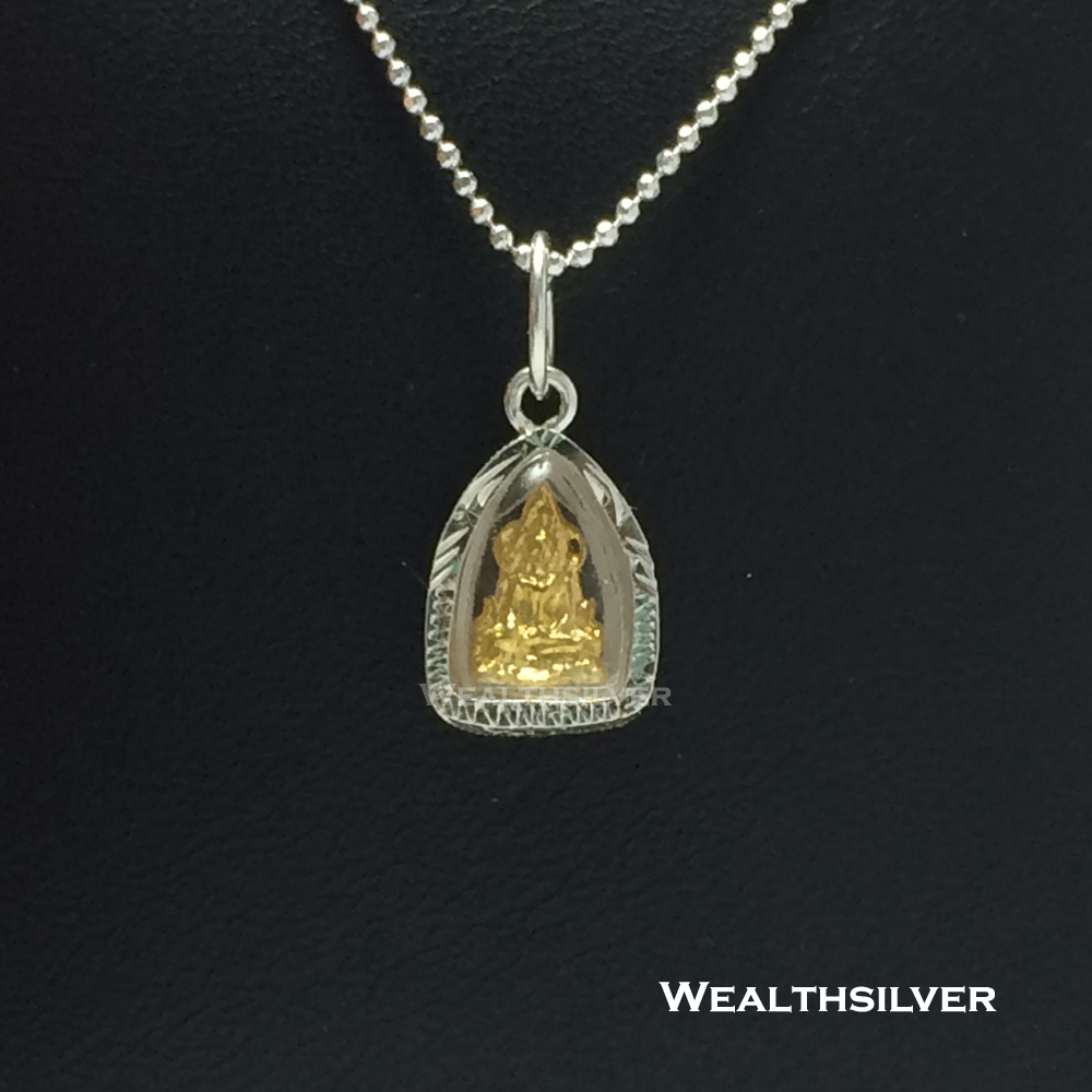 จี้พระพุทธชินราช S องค์ทอง กรอบทรงซุ้ม