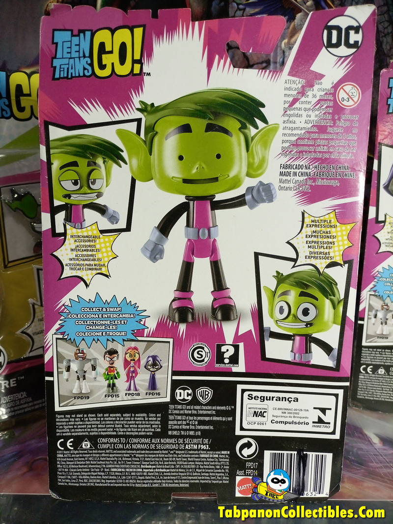 [2018.05] Mattel Teen Titans Go! The Movie Face Swap Set of 4 Figurs (Robin, Starfire, Beast Boy, Raven)