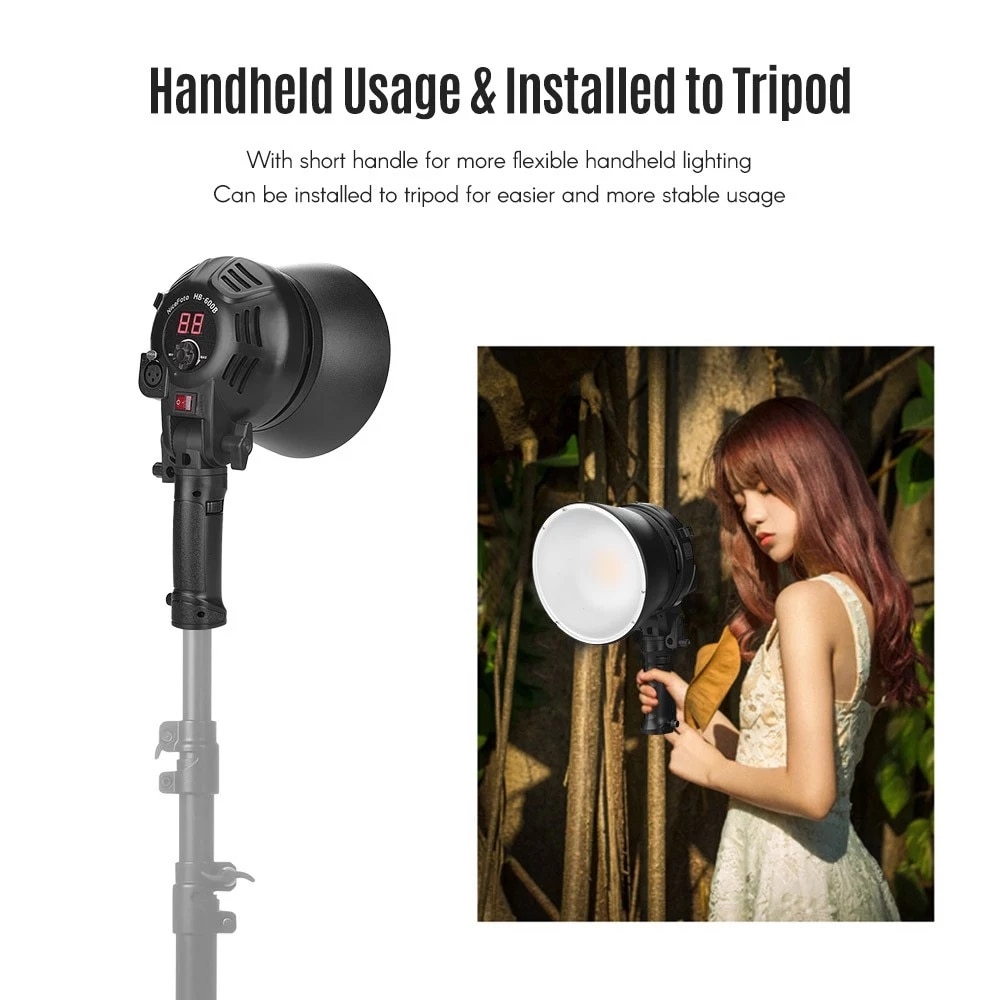 NiceFoto HB-600B Handheld Light ไฟสตูดิโอระดับมืออาชีพ