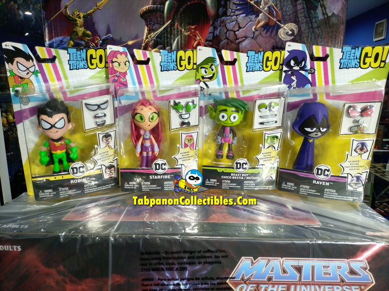 [2018.05] Mattel Teen Titans Go! The Movie Face Swap Set of 4 Figurs (Robin, Starfire, Beast Boy, Raven)