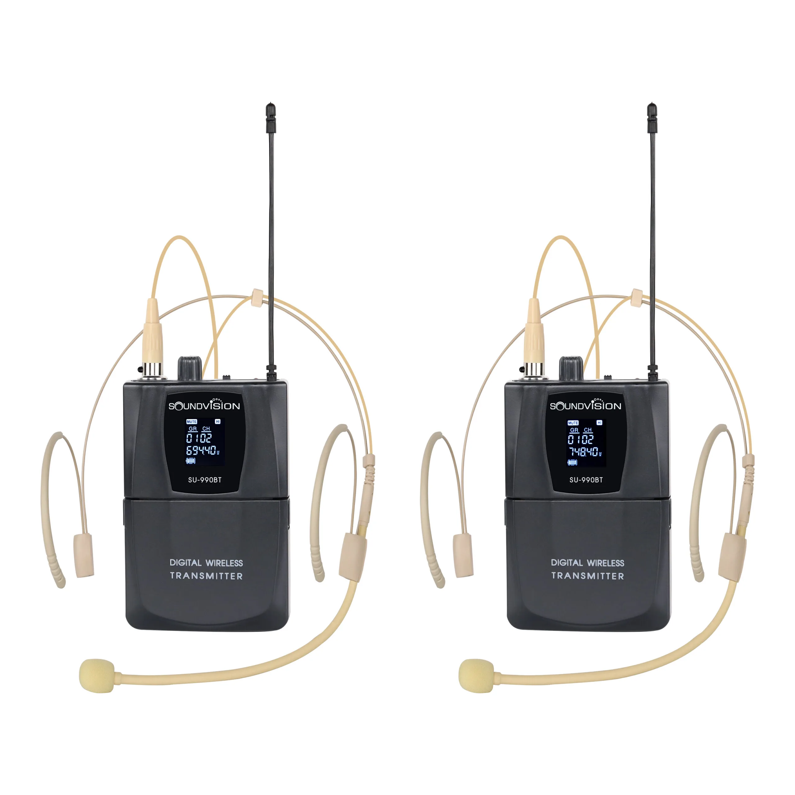 SOUNDVISION SU-990D/BT (CB) ชุดไมค์ลอย ดิจิตอล หนีบปกเสื้อและคาดศรีษะ ย่าน UHF