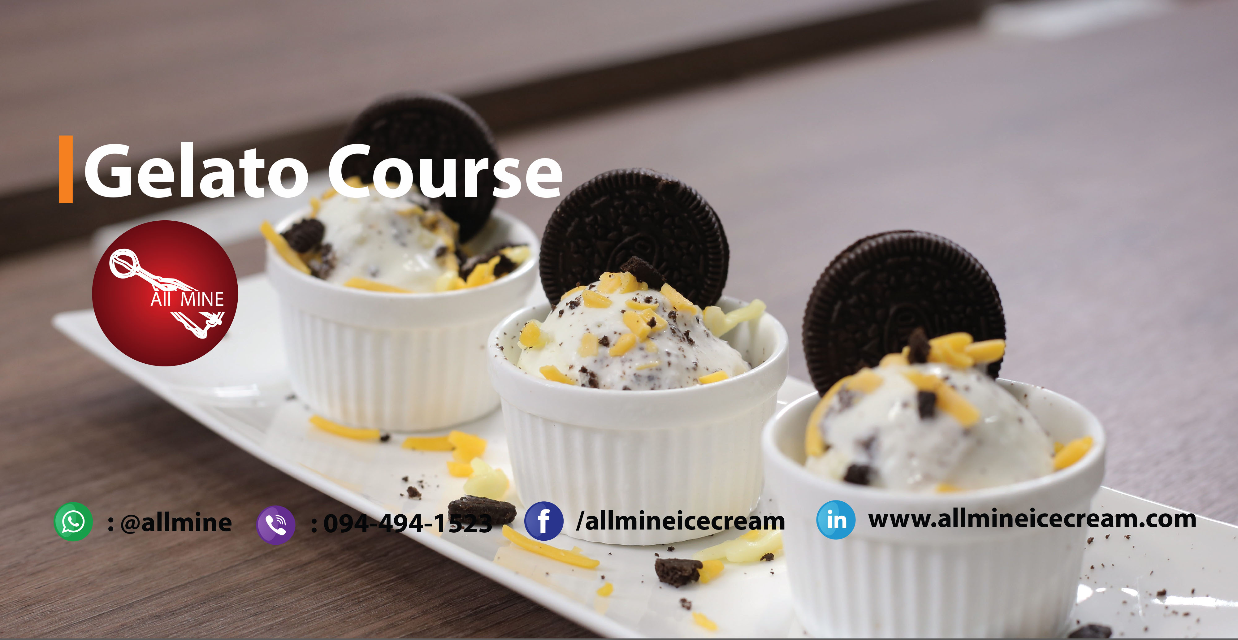 คอร์สเรียน "Gelato course" ( คลาสออนไลน์ )