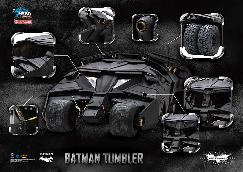 [2015.01] Dragon The Dark Knight Rises Batman & Tumbler (Batmobile) 1/9 Vehicle