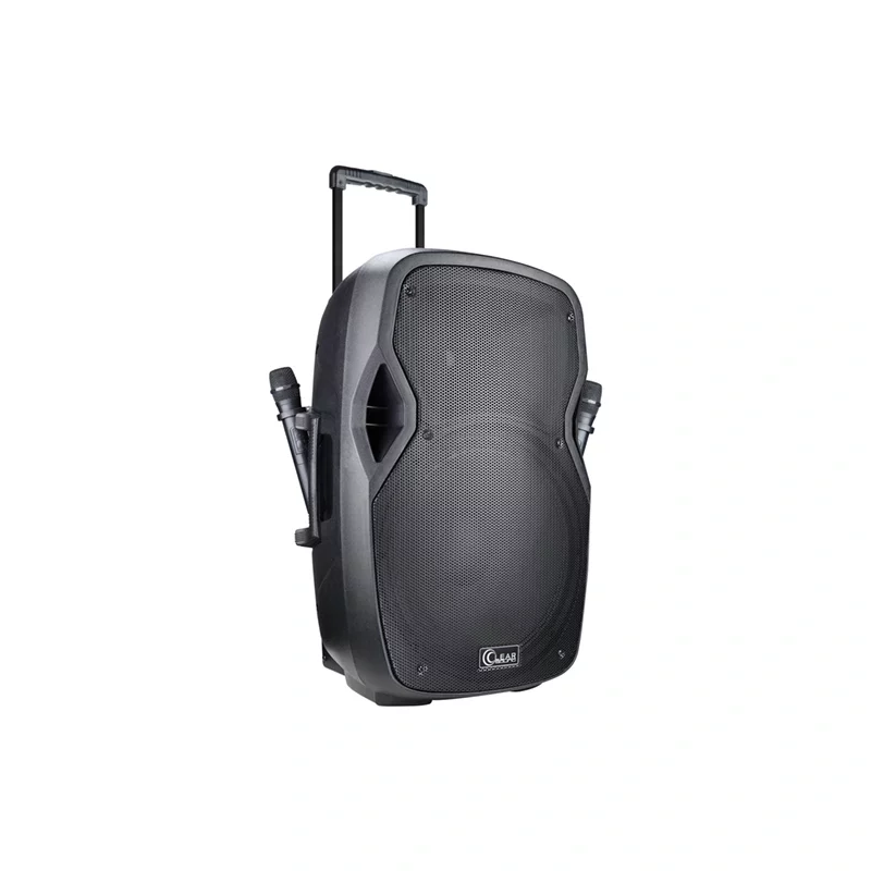 CLEARSOUND GoPORT GP-15A ตู้ลำโพงลากจูง 15 นิ้ว 450 วัตต์ พร้อมไมค์ลอยคู่ ย่าน VHF แบต 8 ชม.