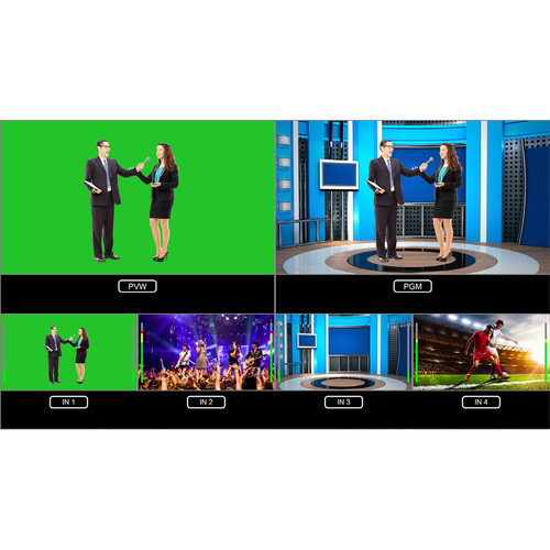 Lumantek ez-Pro VS4 4x1 Multiview Switcher for 3G-SDI and HDMI