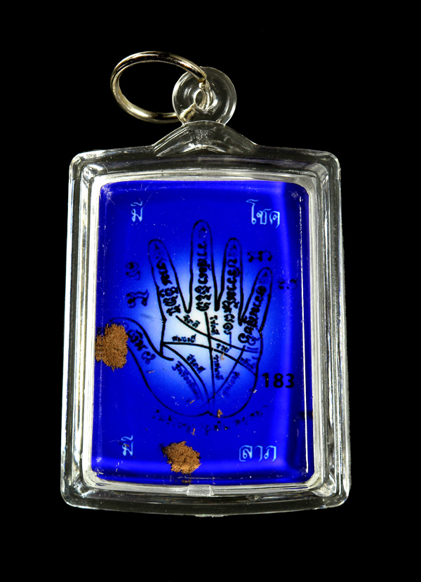 รูปลองรวยวาสนาดี เศรษฐีมั่งมีทรัพย์ สีน้ำเเงิน หลวงปู่ลอง วัดวิเวกวายุพัด