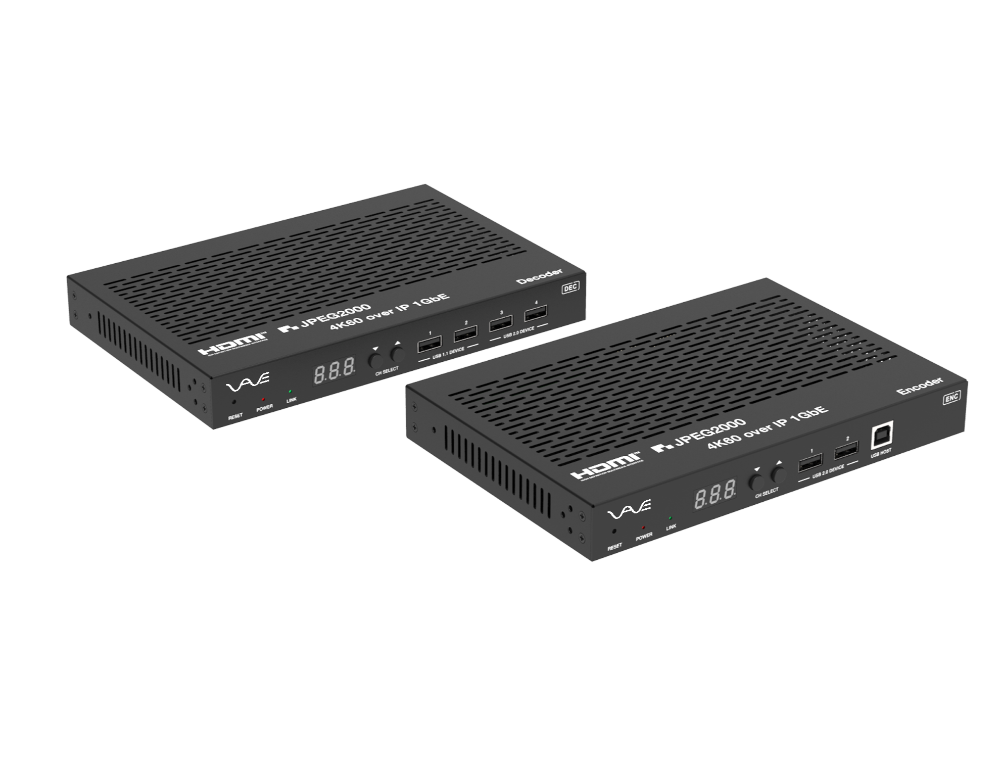 AVIP-J1G-EN/DE - VAVE 4K60 4:4:4 AV over IP JPEG2K Encoder/Decoder