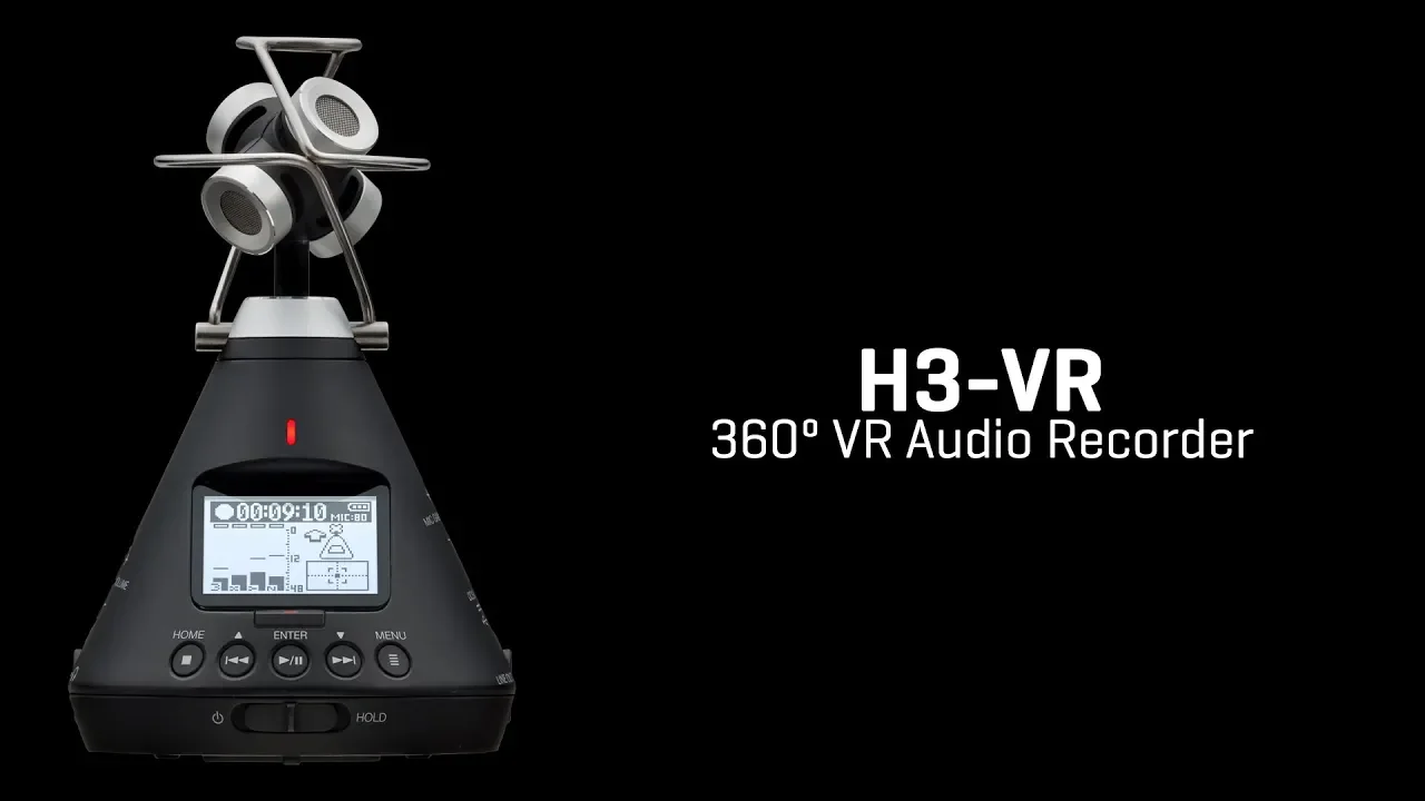 ZOOM H3-VR เครื่องบันทึกเสียงดิจิตอล พร้อมไมโครโฟนแบบ Ambisonics Array 4 ตัวรอบทิศทาง