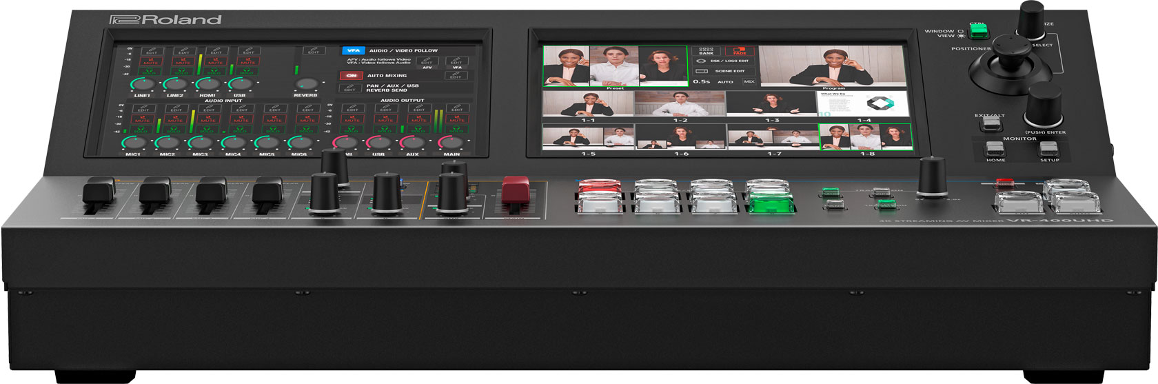 Switcher Roland รุ่น VR-400UHD 4K Streaming AV Mixer