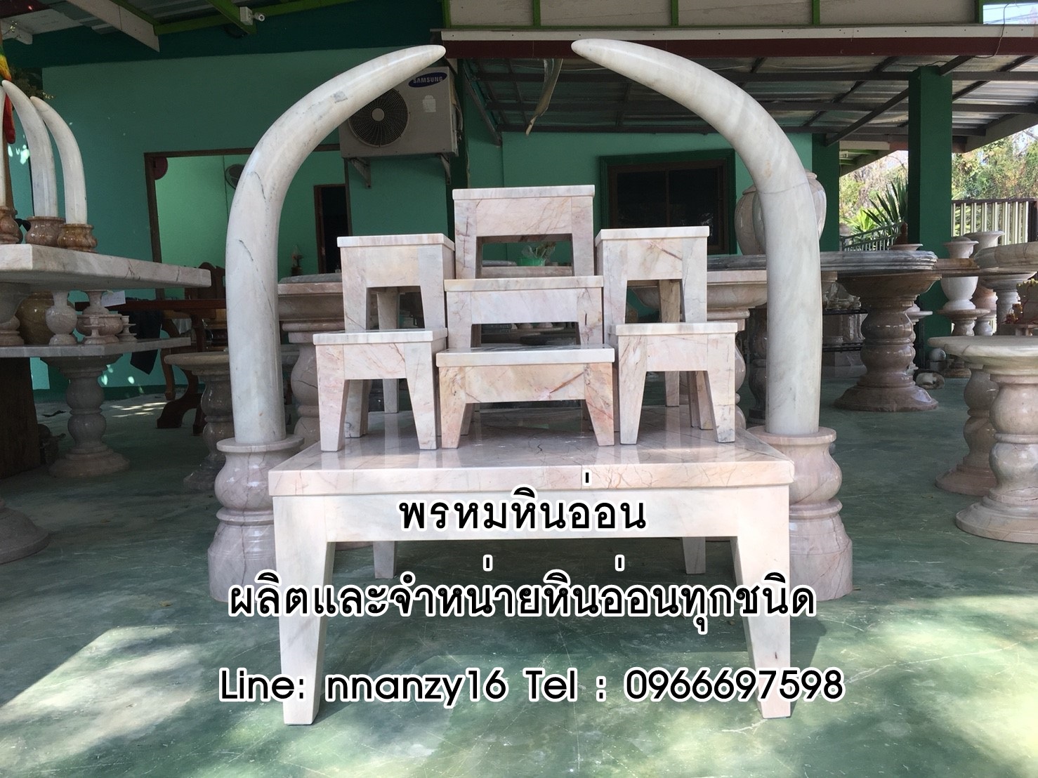โต๊ะหมู่บูชาชุด7ทรงโมเดิร์น