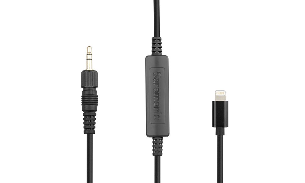 Saramonic LC-C35 3.5mm Locking Type Male Jack to Lightning Audio Interface