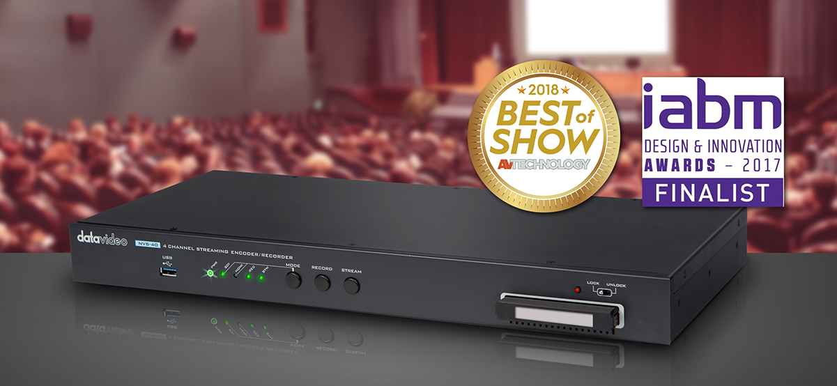 Data Video NVS40 Streaming Switcher 4 Channel Encoder/ Recorder