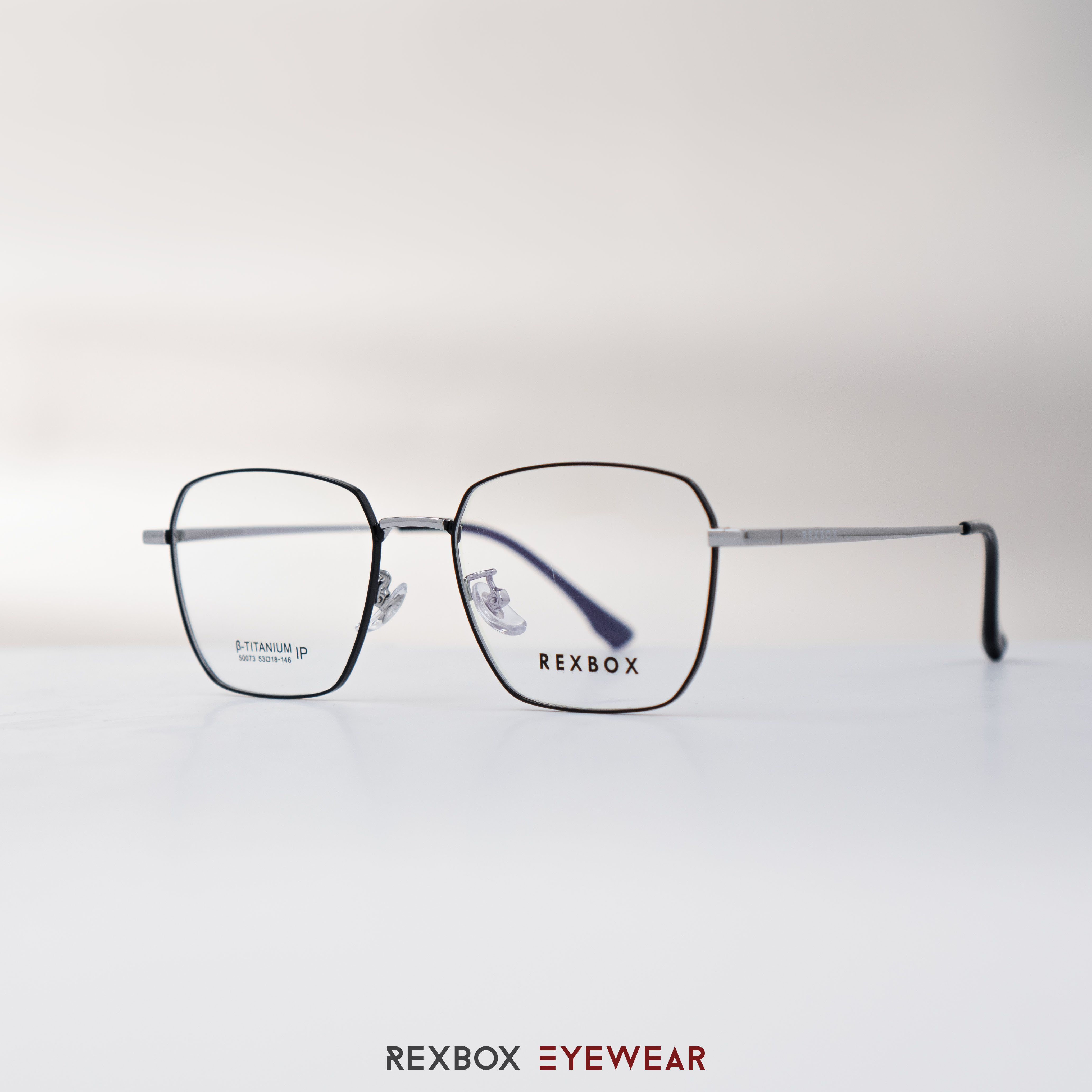 REXBOX รุ่น B-TITANIUM ไทเทเนียม พร้อมคลิปออน Polarized สีดำฉาบปรอทด้านหลังกันยูวี (50073-C27)