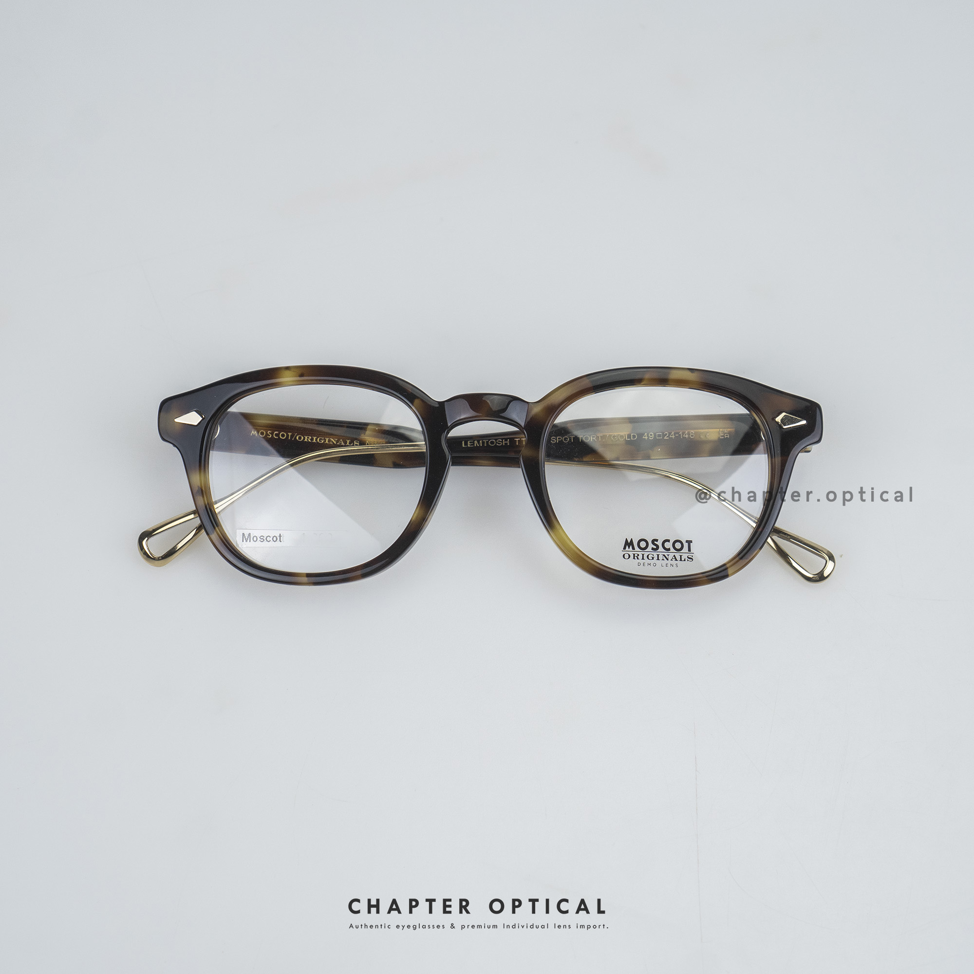 กรอบแว่น MOSCOT รุ่น LEMTOSH TT SE สี SPOT TORT./GOLD (size 49)