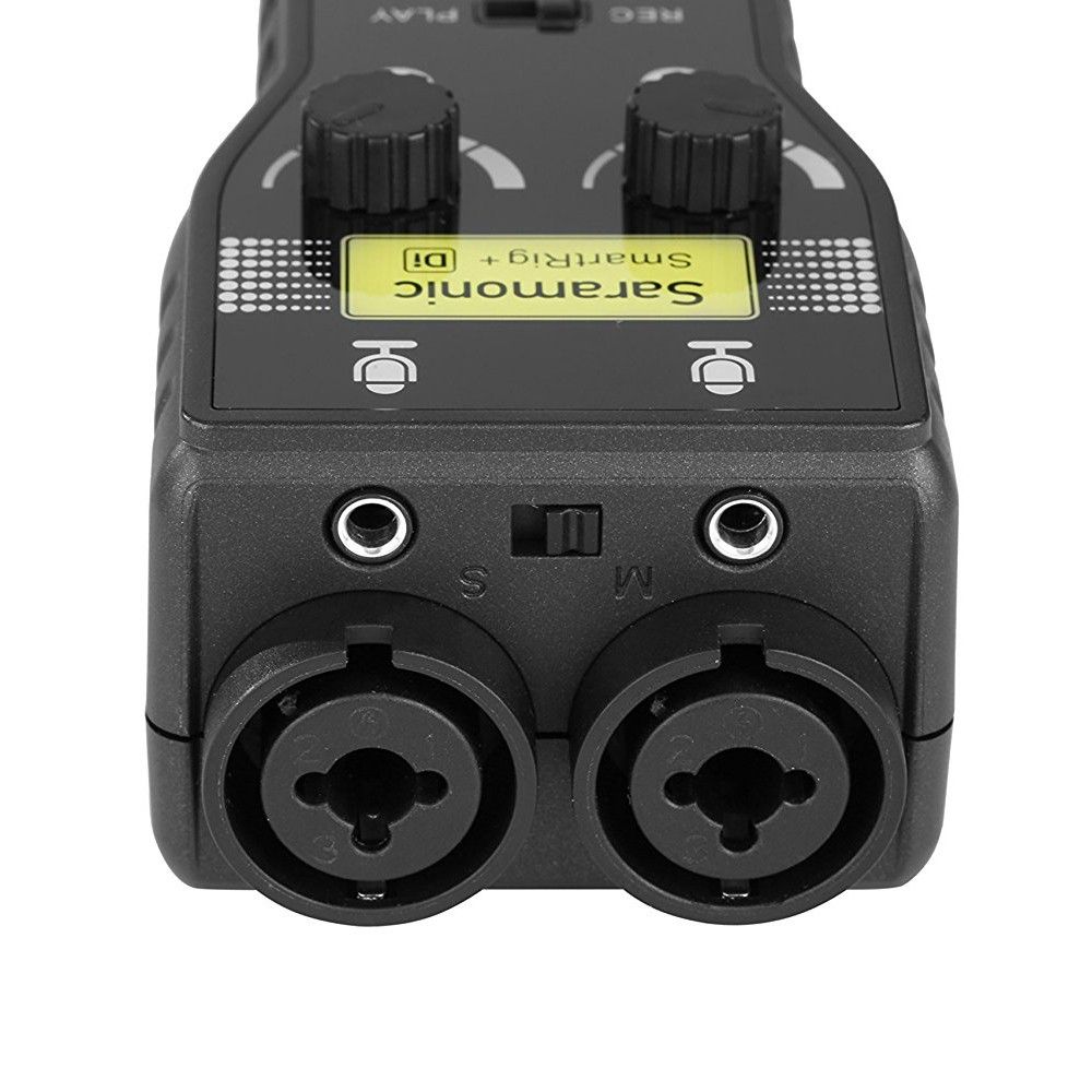 Saramonic SmartRig+ Di 2-Channel XLR & 3.5mm Microphone Mixer + 6.3mm Guitar Audio Interface with Phantom Power & MFi Certified Lightning Connector for iOS Smartphones and Tablets - Black | รับประกันศูนย์ 100%